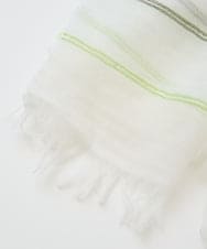 PG3EE09150 GEORGES RECH(ジョルジュ・レッシュ) スパンコールヤーンボーダーストール グリーン