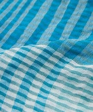 PG3GD24090 GEORGES RECH(ジョルジュ・レッシュ) コットンリネンチェックストール ブルー