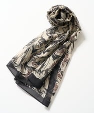 PG3GD25130 GEORGES RECH(ジョルジュ・レッシュ) サファリリーフプリントストール ブラック系