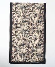 PG3GD25130 GEORGES RECH(ジョルジュ・レッシュ) サファリリーフプリントストール ブラック系