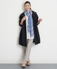 PG3GU11130 GEORGES RECH(ジョルジュ・レッシュ) グラデーションボーダーストール ブルー系