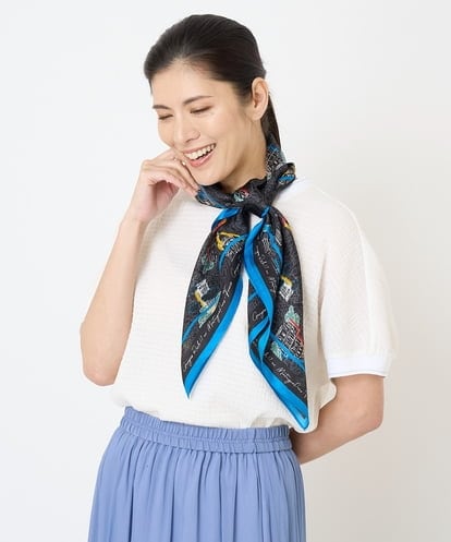 PG3GV77130  PARIS MAPシルクスカーフ