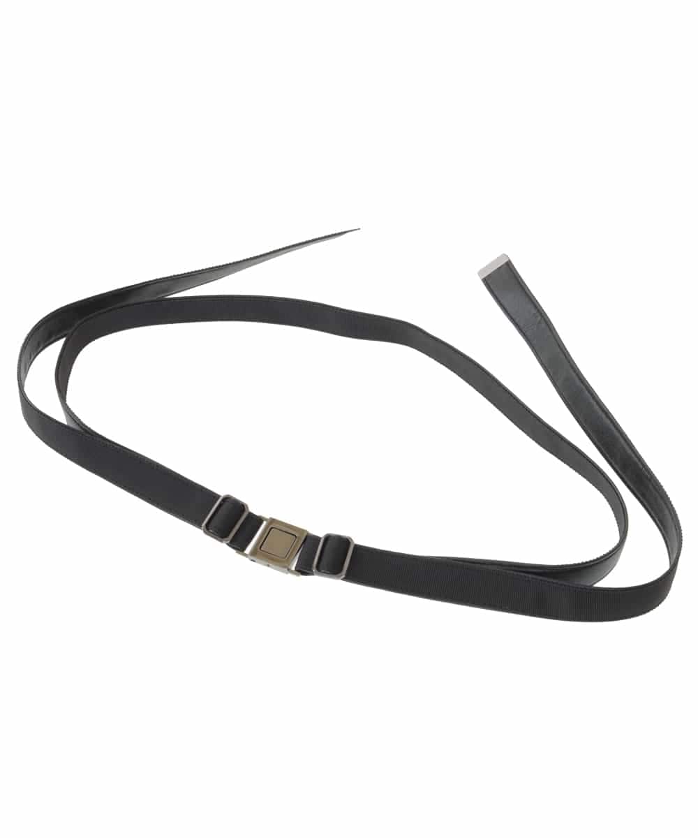 PG4AP10079 GEORGES RECH(ジョルジュ・レッシュ) フェイクレザーナローベルト ブラック