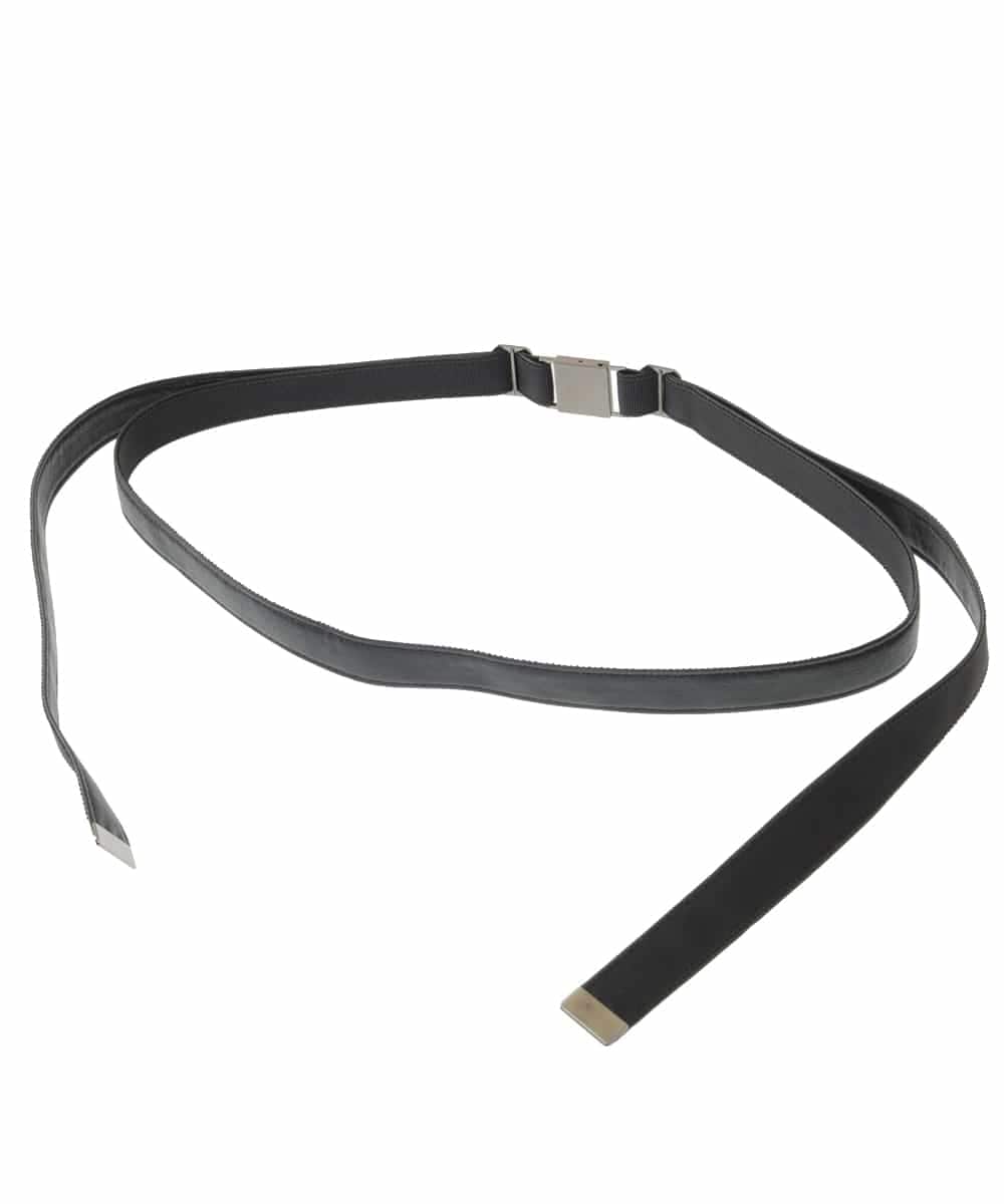 PG4AP10079 GEORGES RECH(ジョルジュ・レッシュ) フェイクレザーナローベルト ブラック