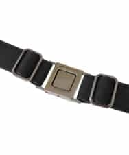 PG4AP10079 GEORGES RECH(ジョルジュ・レッシュ) フェイクレザーナローベルト ブラック