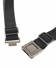 PG4AP10079 GEORGES RECH(ジョルジュ・レッシュ) フェイクレザーナローベルト ブラック