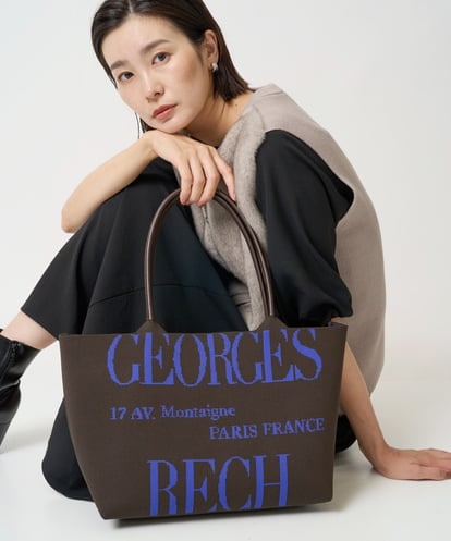 PG5AD01150 GEORGES RECH ロゴニットトートバッグ