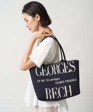 PG5AD01150 GEORGES RECH(ジョルジュ・レッシュ) ロゴニットトートバッグ ブラック系