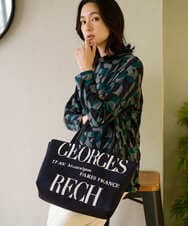 PG5AD01150 GEORGES RECH(ジョルジュ・レッシュ) ロゴニットトートバッグ ブラック系
