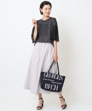 PG5AD01150 GEORGES RECH(ジョルジュ・レッシュ) ロゴニットトートバッグ ブラック系