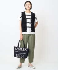 PG5AD01150 GEORGES RECH(ジョルジュ・レッシュ) ロゴニットトートバッグ ブラック系