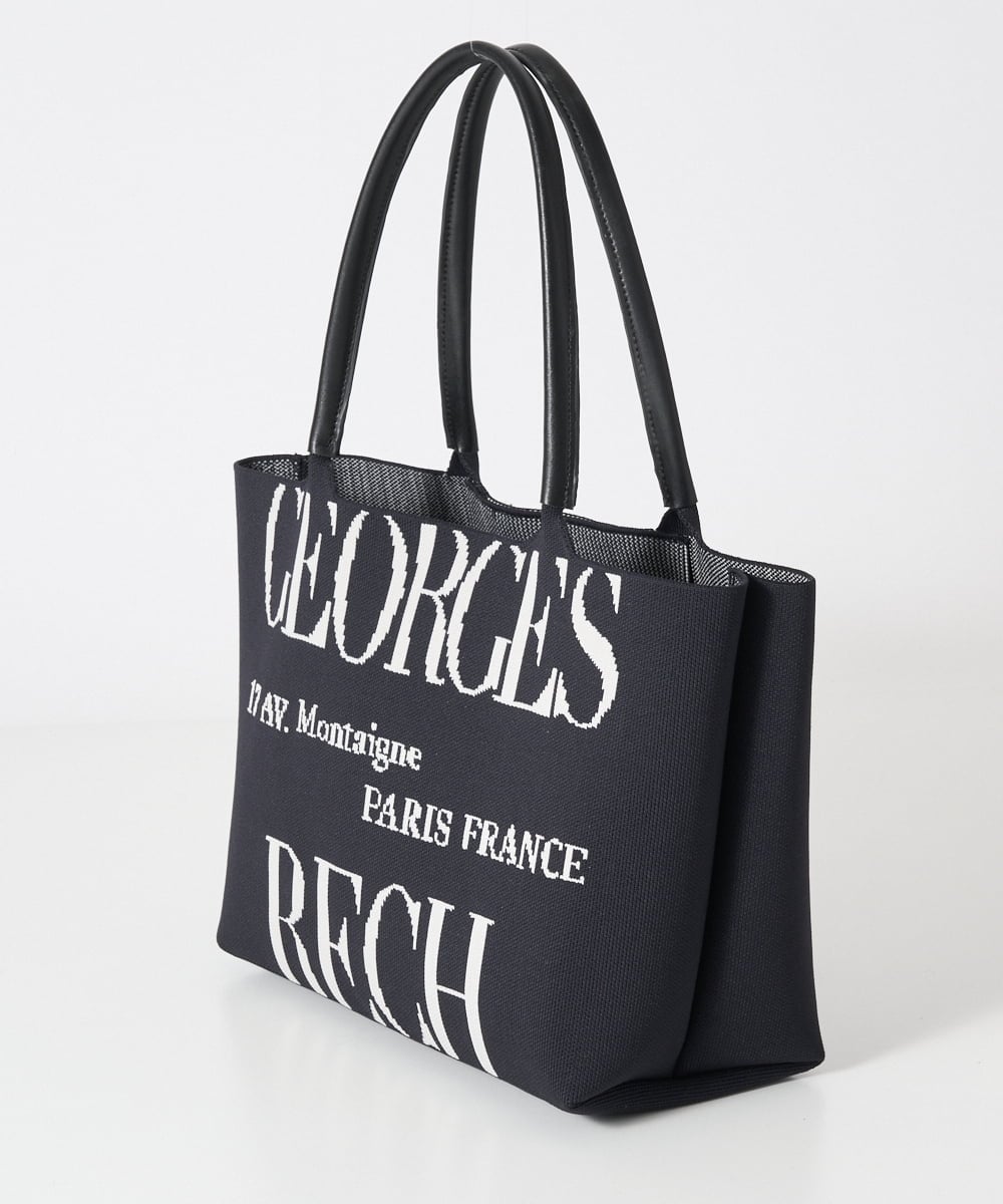 PG5AD01150 GEORGES RECH(ジョルジュ・レッシュ) ロゴニットトートバッグ ブラック系