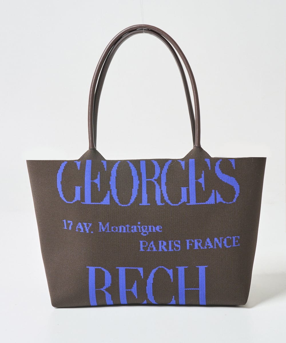 PG5AD01150 GEORGES RECH(ジョルジュ・レッシュ) ロゴニットトートバッグ ブラック系