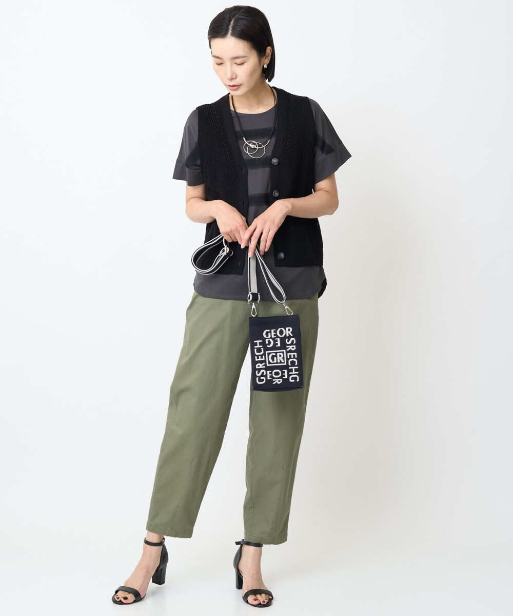 PG5AD02130 GEORGES RECH(ジョルジュ・レッシュ) ロゴニットミニショルダーバッグ ブラック系