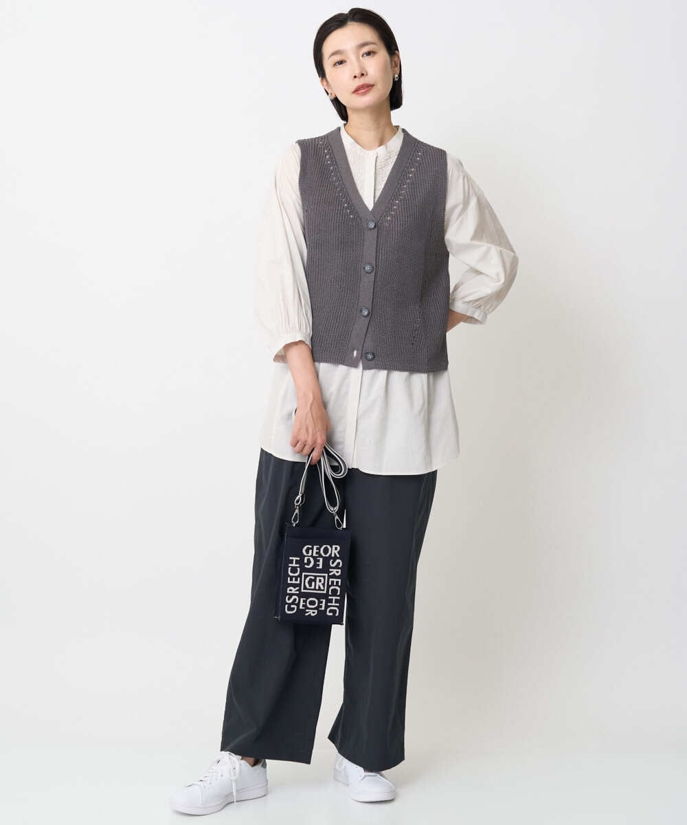 PG5AD02130 GEORGES RECH(ジョルジュ・レッシュ) ロゴニットミニショルダーバッグ ブラック系