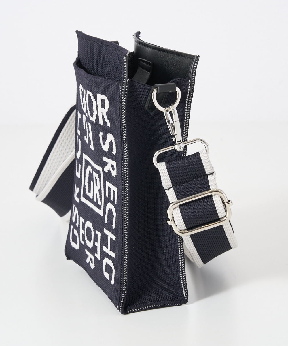 PG5AD02130 GEORGES RECH(ジョルジュ・レッシュ) ロゴニットミニショルダーバッグ ブラック系