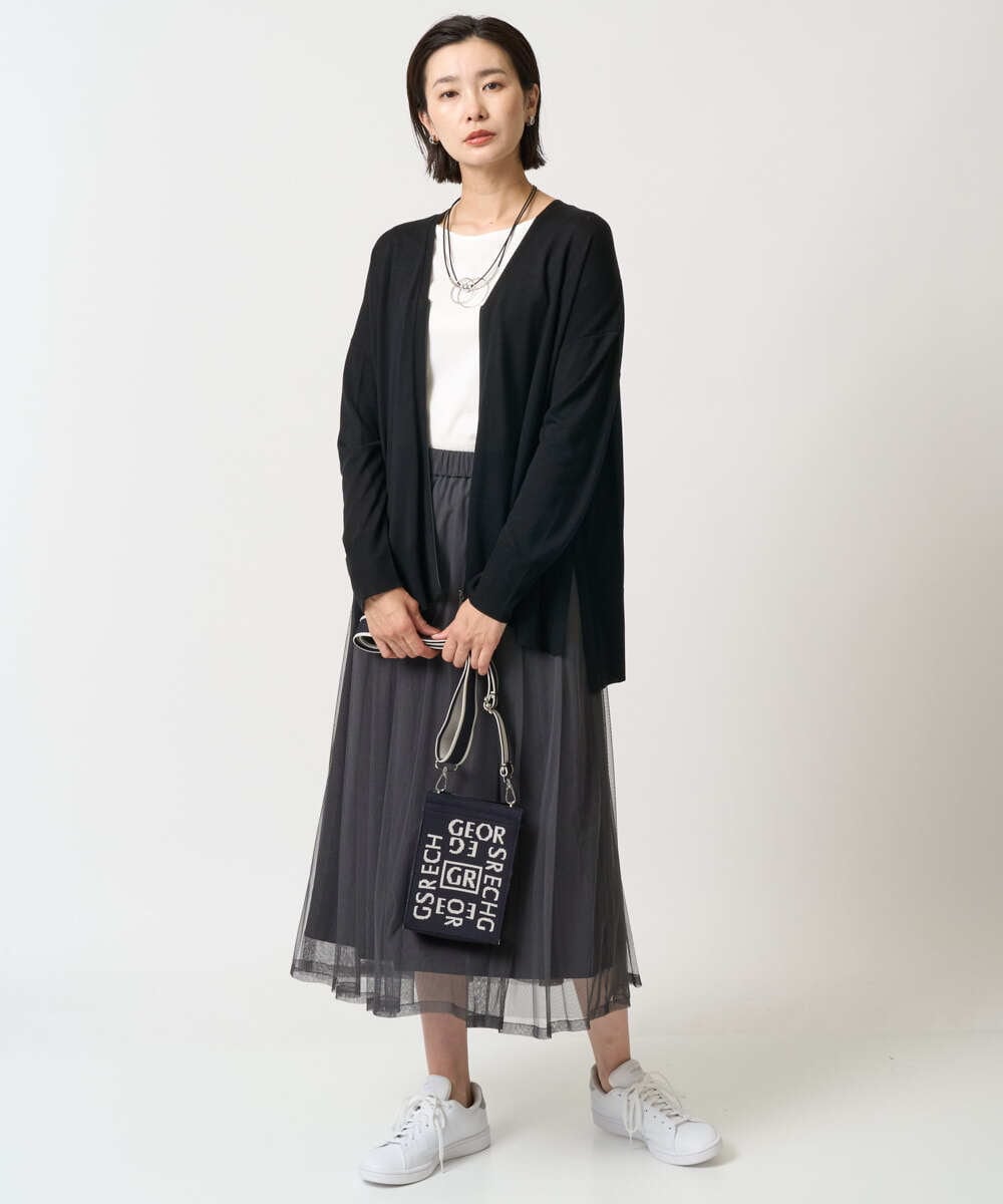 PG5AD02130 GEORGES RECH(ジョルジュ・レッシュ) ロゴニットミニショルダーバッグ ブラック系