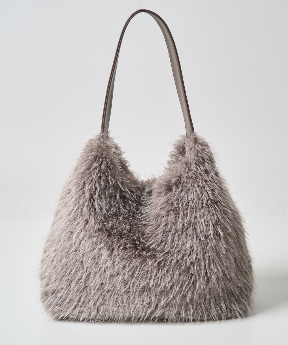 PG5AD03230 GEORGES RECH(ジョルジュ・レッシュ) ファーショルダーバッグ ベージュ