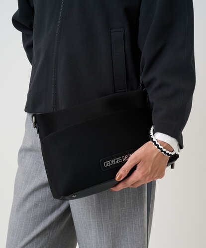 PG5AD04250 GEORGES RECH チャーム付きレオパードテープショルダーバッグ