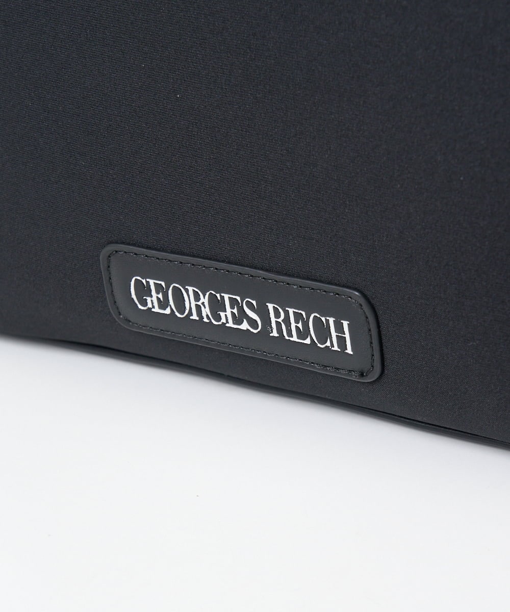 PG5AD04250 GEORGES RECH(ジョルジュ・レッシュ) チャーム付きレオパードテープショルダーバッグ ブラック