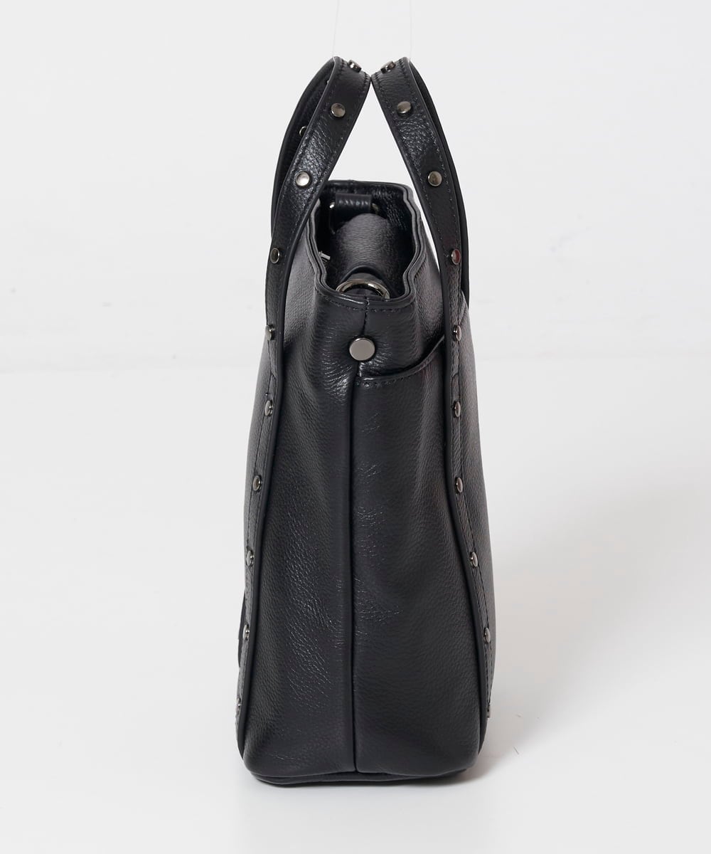 PG5AV09270 GEORGES RECH(ジョルジュ・レッシュ) レザースタッズミニショルダーバッグ ブラック