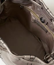 PG5AV10290 GEORGES RECH(ジョルジュ・レッシュ) レザースタッズ巾着ショルダーバッグ ゴールド
