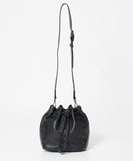 PG5AV10290 GEORGES RECH(ジョルジュ・レッシュ) レザースタッズ巾着ショルダーバッグ ゴールド