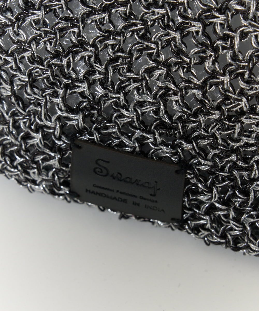 PG5EB23130 GEORGES RECH(ジョルジュ・レッシュ) メタリック巾着バッグ ブラック