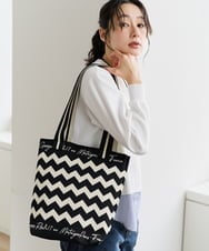 PG5EE10098 GEORGES RECH(ジョルジュ・レッシュ) ジャガードニットトートバッグ ブラック