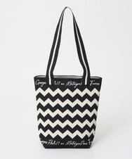 PG5EE10098 GEORGES RECH(ジョルジュ・レッシュ) ジャガードニットトートバッグ ブラック