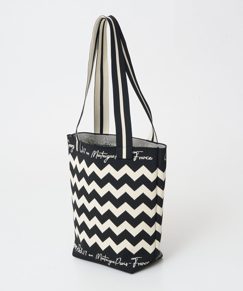 PG5EE10098 GEORGES RECH(ジョルジュ・レッシュ) ジャガードニットトートバッグ ブラック