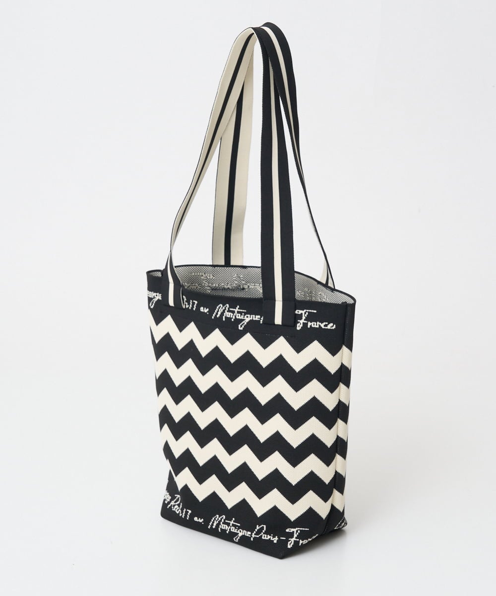 PG5EE10098 GEORGES RECH(ジョルジュ・レッシュ) ジャガードニットトートバッグ ブラック