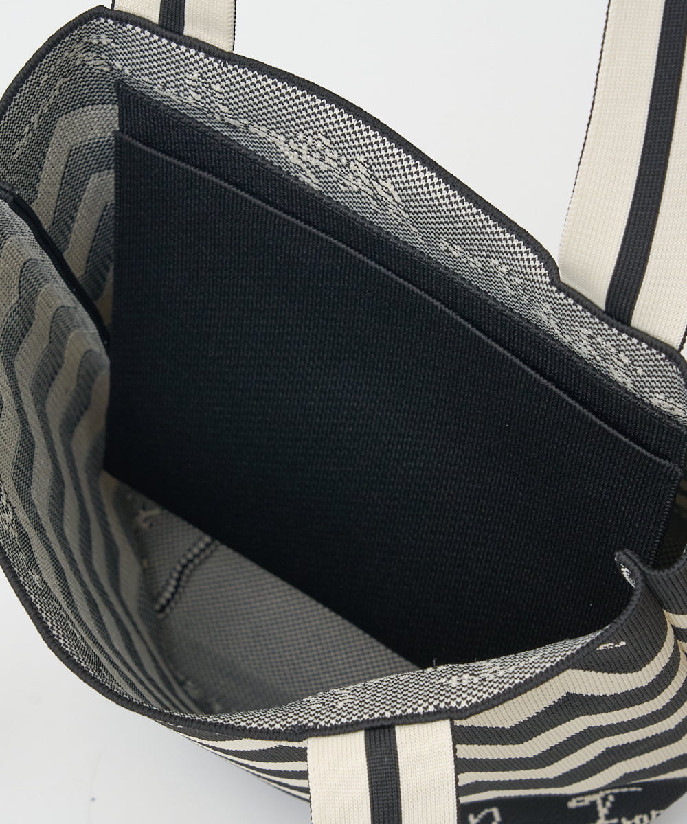 PG5EE10098 GEORGES RECH(ジョルジュ・レッシュ) ジャガードニットトートバッグ ブラック