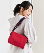 PG5EE11098 GEORGES RECH(ジョルジュ・レッシュ) ニットショルダースクエアバッグ レッド