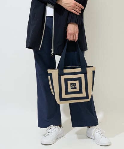 PG5GD27090 GEORGES RECH 幾何学柄ニットトートバッグ