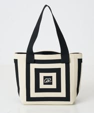 PG5GD27090 GEORGES RECH(ジョルジュ・レッシュ) 幾何学柄ニットトートバッグ ネイビー