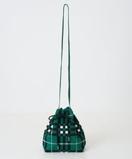 PG5GD28090 GEORGES RECH(ジョルジュ・レッシュ) 幾何学柄ニット巾着ショルダーバッグ カーキ