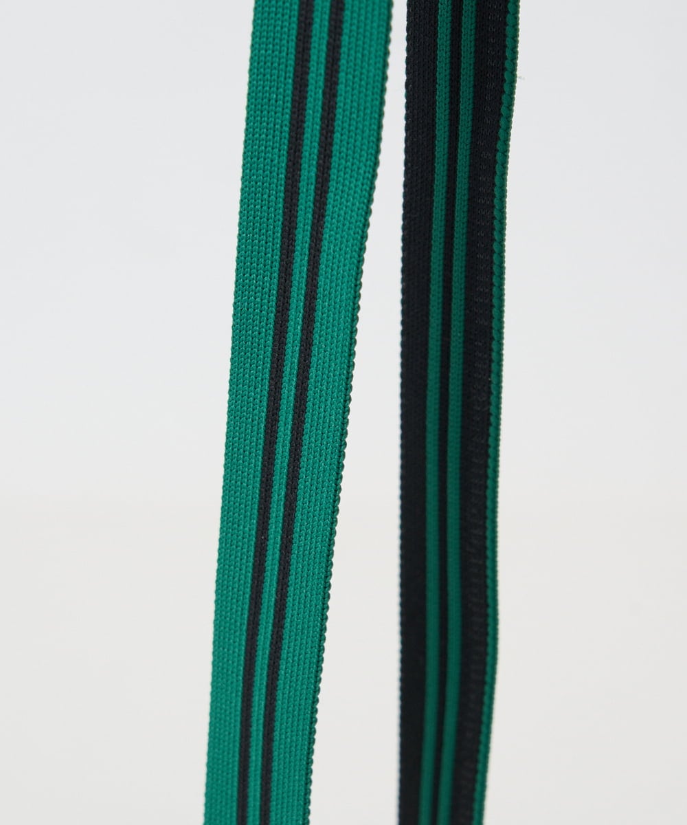 PG5GD28090 GEORGES RECH(ジョルジュ・レッシュ) 幾何学柄ニット巾着ショルダーバッグ カーキ