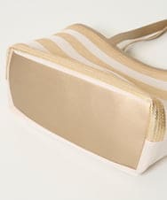 PG5GD29230 GEORGES RECH(ジョルジュ・レッシュ) スパンコールボーダー刺繍シアートートバッグ アイボリー