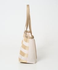 PG5GD29230 GEORGES RECH(ジョルジュ・レッシュ) スパンコールボーダー刺繍シアートートバッグ アイボリー