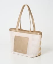 PG5GD29230 GEORGES RECH(ジョルジュ・レッシュ) スパンコールボーダー刺繍シアートートバッグ アイボリー