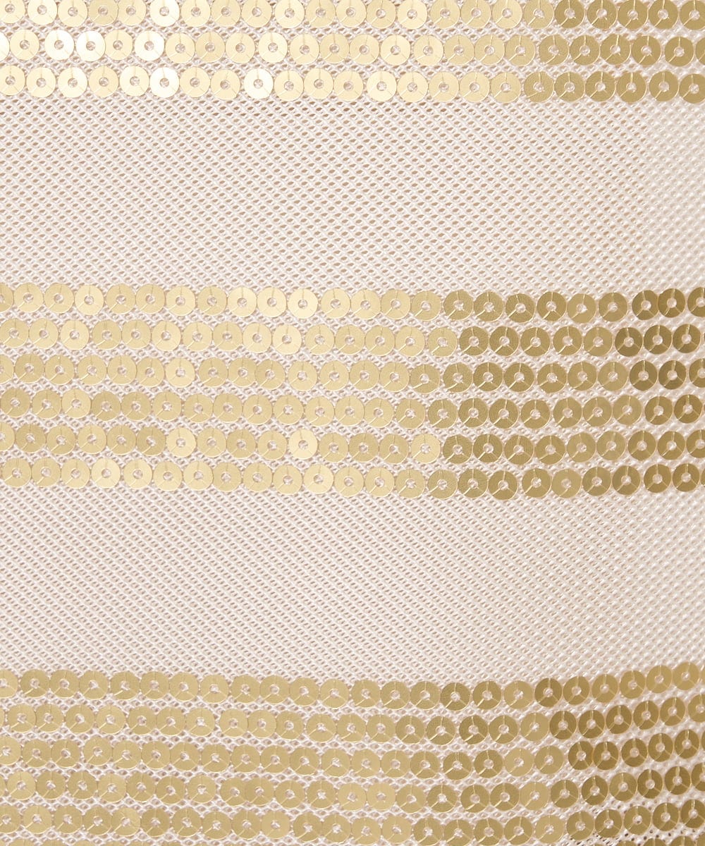 PG5GD29230 GEORGES RECH(ジョルジュ・レッシュ) スパンコールボーダー刺繍シアートートバッグ アイボリー