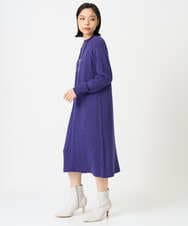 PHAAG16390 GEORGES RECH(小さいサイズ)(メゾン ドゥ サンク) ラグランスリーブセミハイネックニットワンピース ネイビー