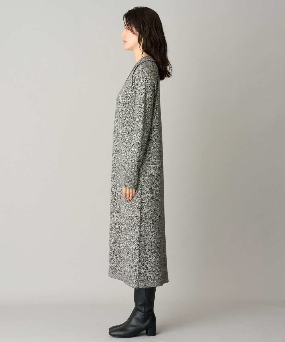 PHAAG16390 GEORGES RECH(小さいサイズ)(メゾン ドゥ サンク) ラグランスリーブセミハイネックニットワンピース ブラック