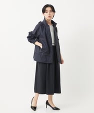 PHAGB45360 GEORGES RECH(小さいサイズ)(メゾン ドゥ サンク) タフタドッキング配色ボーダーニットワンピース ブラック