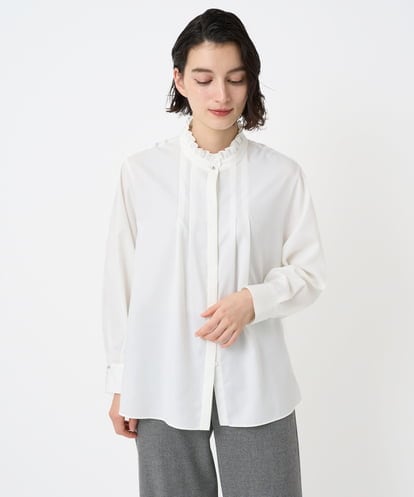 PHBAD37240 GEORGES RECH(小さいサイズ) [日本製]ロマンティックタックフリルブラウス