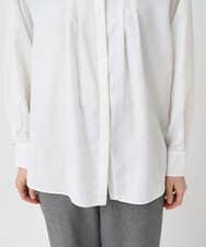 PHBAD37240 GEORGES RECH(小さいサイズ)(メゾン ドゥ サンク) [日本製]ロマンティックタックフリルブラウス ホワイト