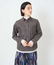 PHBAD62290 GEORGES RECH(小さいサイズ)(メゾン ドゥ サンク)  [日本製]コーデュロイシャツジャケット ダークグレー