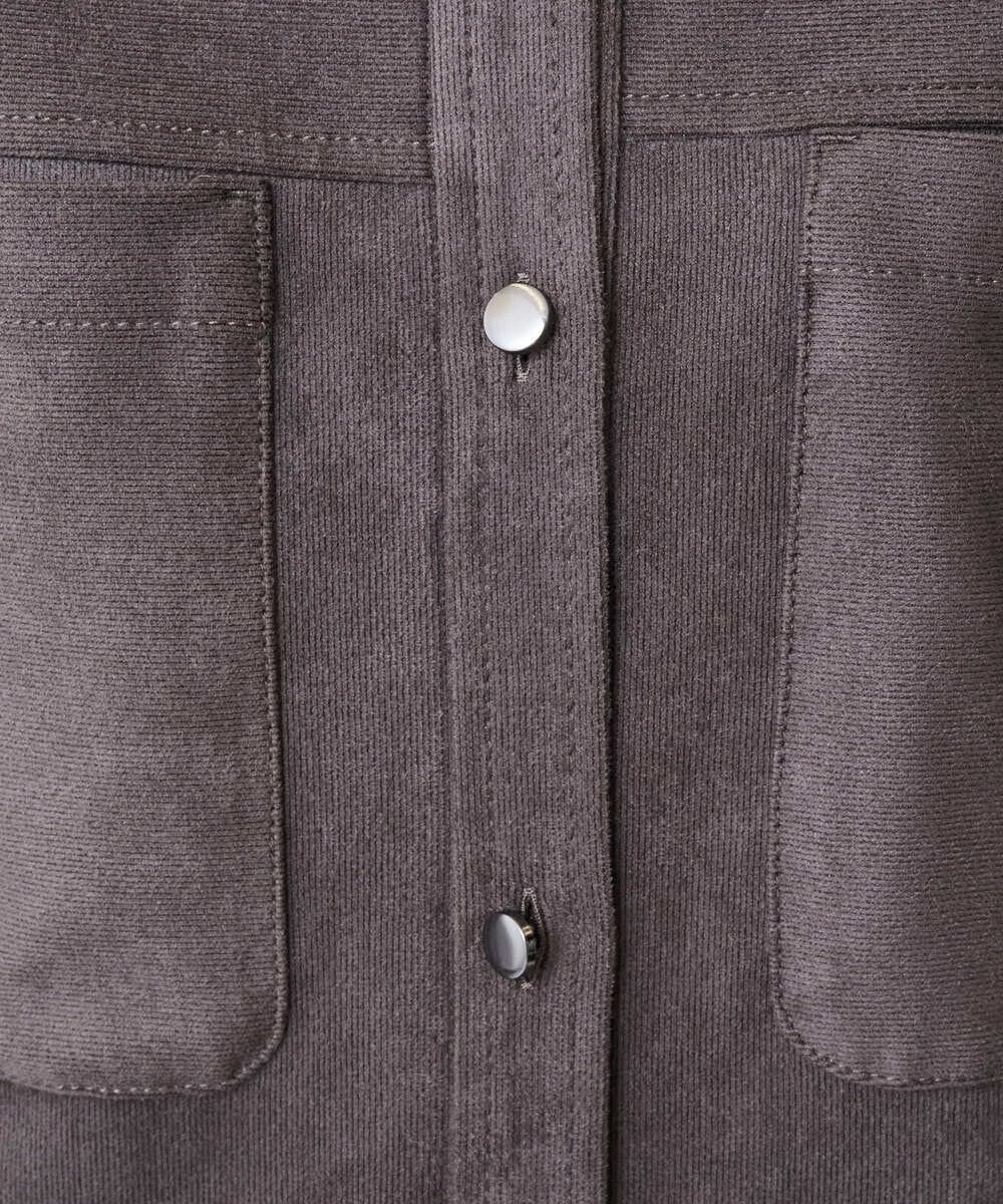 PHBAD62290 GEORGES RECH(小さいサイズ)(メゾン ドゥ サンク)  [日本製]コーデュロイシャツジャケット ダークグレー
