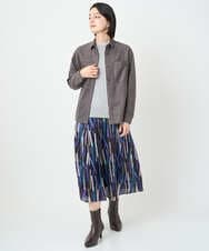 PHBAD62290 GEORGES RECH(小さいサイズ)(メゾン ドゥ サンク)  [日本製]コーデュロイシャツジャケット ダークグレー